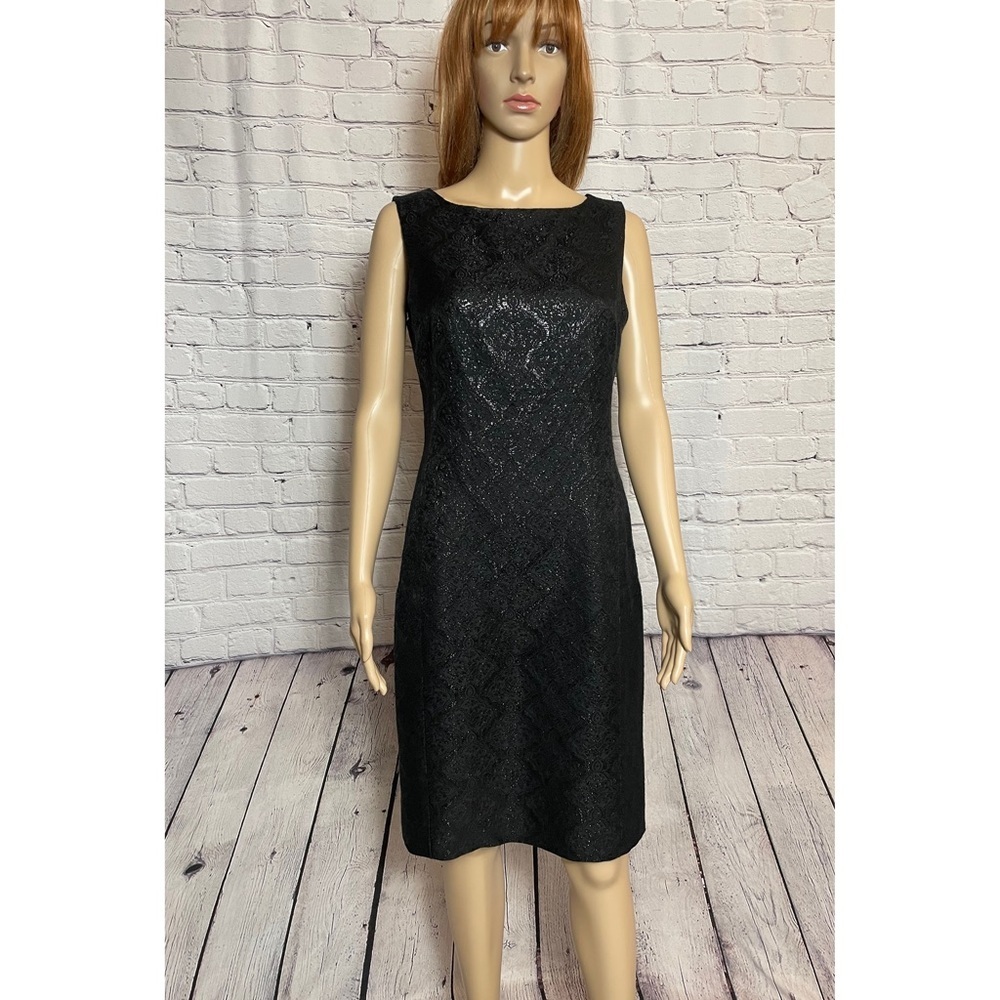 New Banana Republic Black Silk Blend Sleeveless Shift Dress Size 6 - Picture 1 of 10